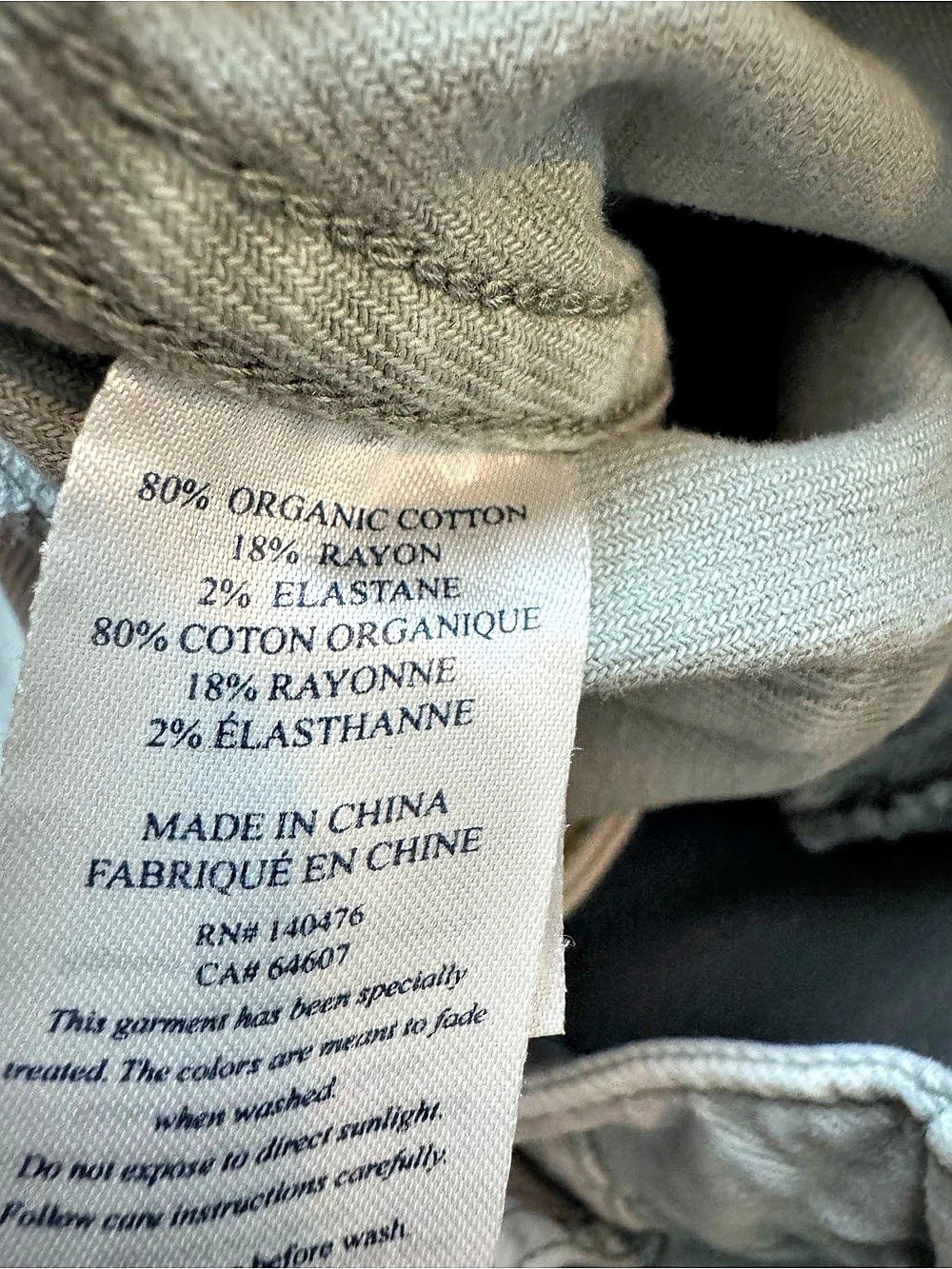 FAHERTY Women's Washed Sea Blue Green Utility Pants Minimalist Quiet Luxury 27 - Picture 4 of 9